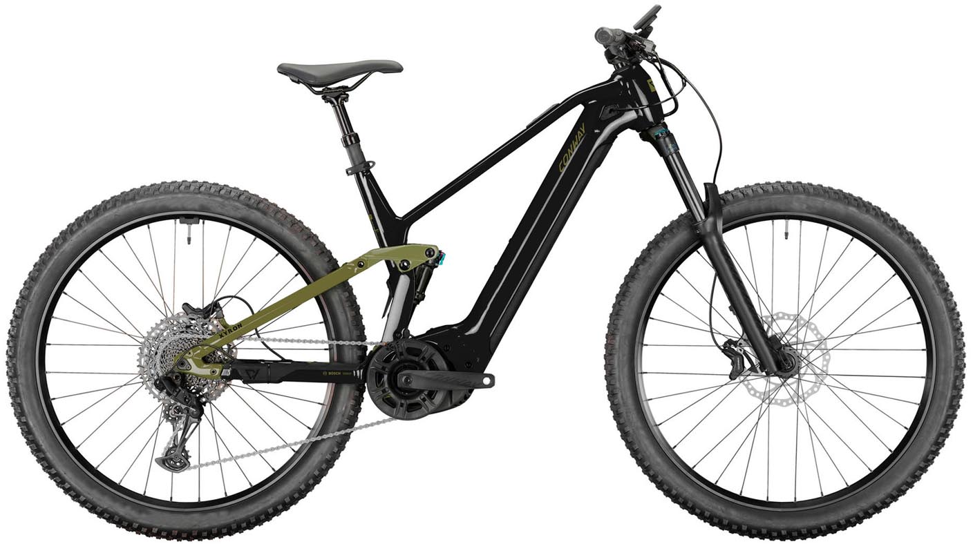 Conway Xyron S 5.0 Carbon 750Wh black / bronze 2025 - Sähköpyörä Täysjousitetut Maastopyörä
