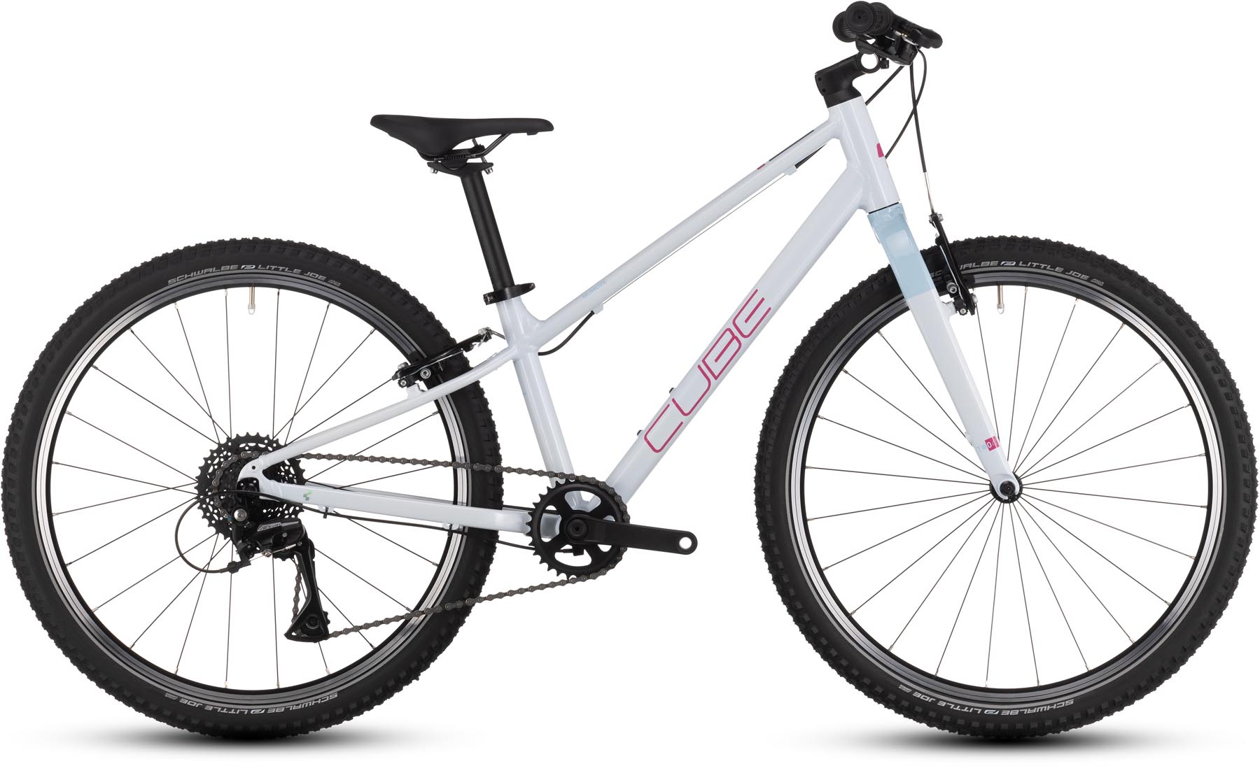 Cube Numove 240 flashwhite n pink 2025 - Lasten Pyörä 24 tuumaa