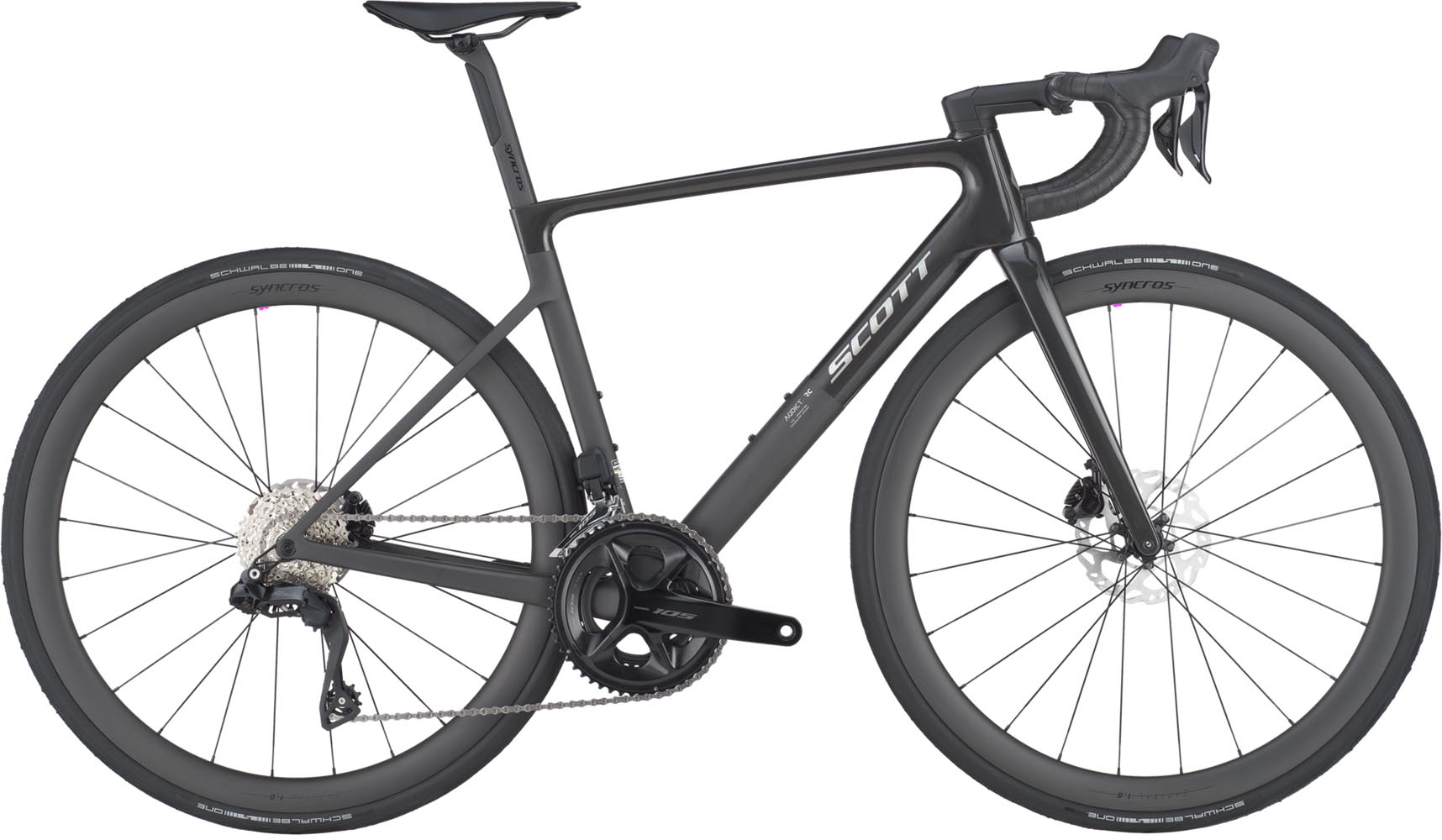 Scott Addict RC 30 carbon black 2025 - Carbon Maantiepyörä
