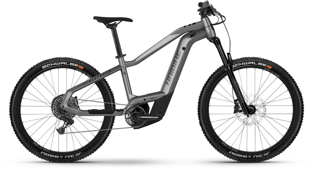 Haibike ALLTRACK 9 Matt Gloss Silver Blk 2024 - Sähköpyörä Hardtail Maastopyörä
