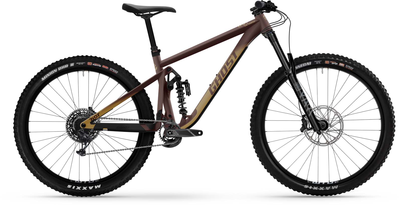 Ghost Riot EN Essential metalic rust dark red / light dust matt 2023 - Täysjousitetut Maastopyörä