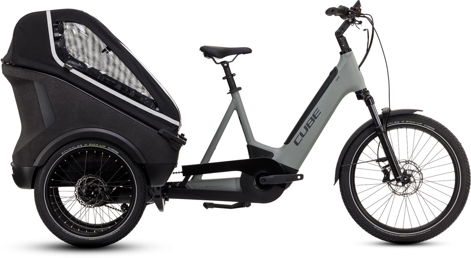 Cube Trike Family Hybrid 1500 swampgrey n reflex 2024 - Sähköpyörä Lastipyörä