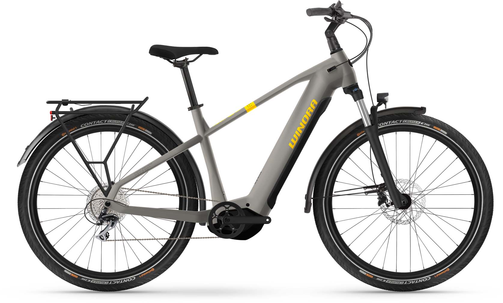 Winora Yucatan X8 Quarz matt 2024 - Sähköpyörä Trekking Pyörä Miesten