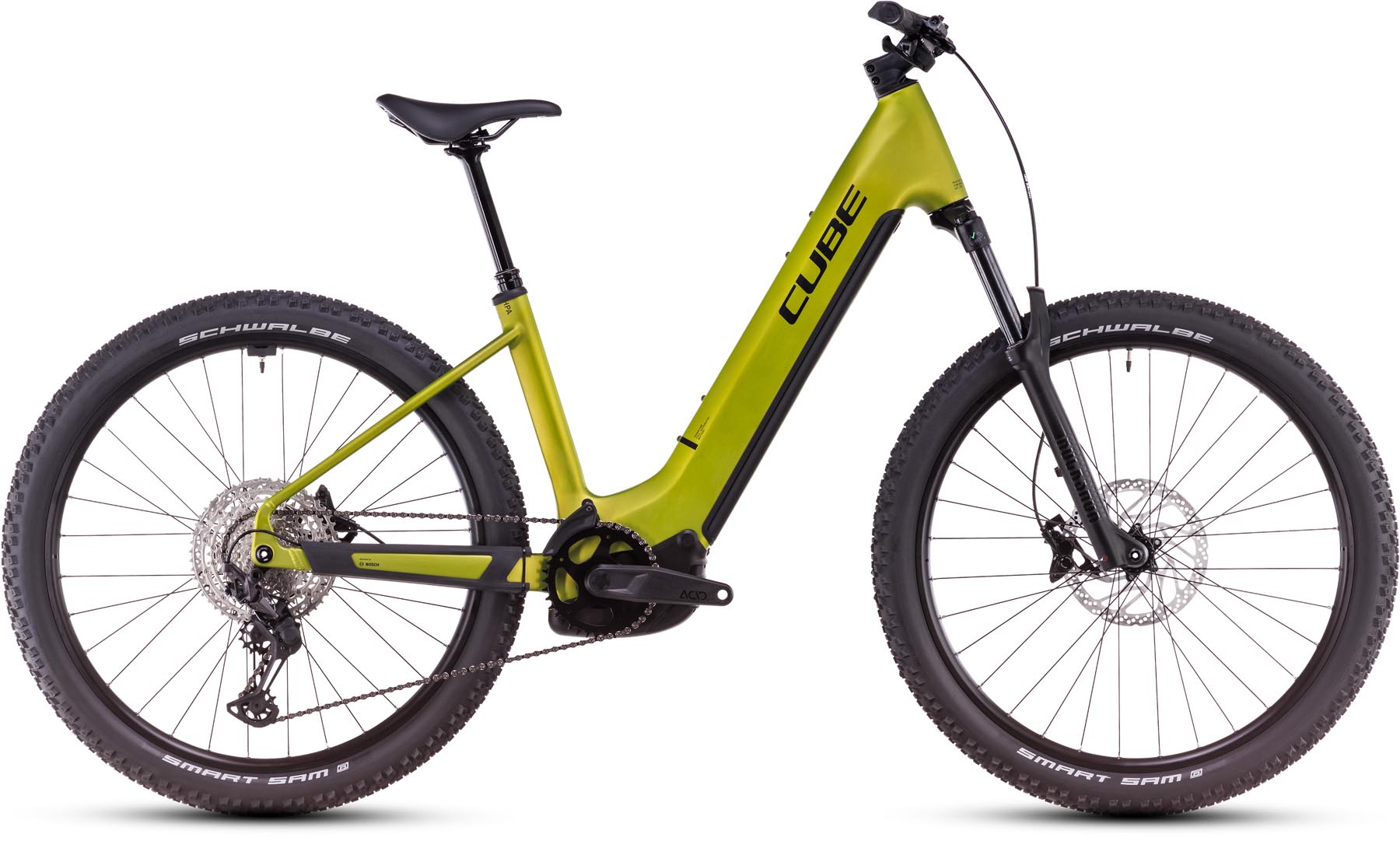 Cube Reaction Hybrid Race 800 lizard n black 2025 - Sähköpyörä Hardtail Maastopyörä Matala pääsy