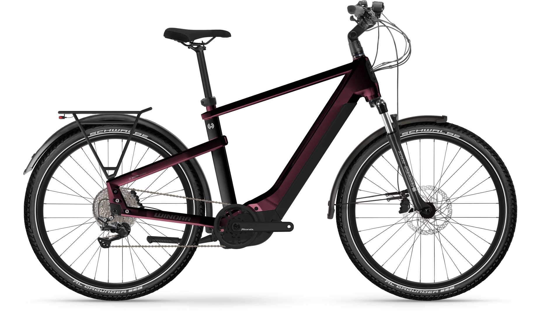 Winora Yakun X10E darkred 2024 - Sähköpyörä Trekking Pyörä Miesten