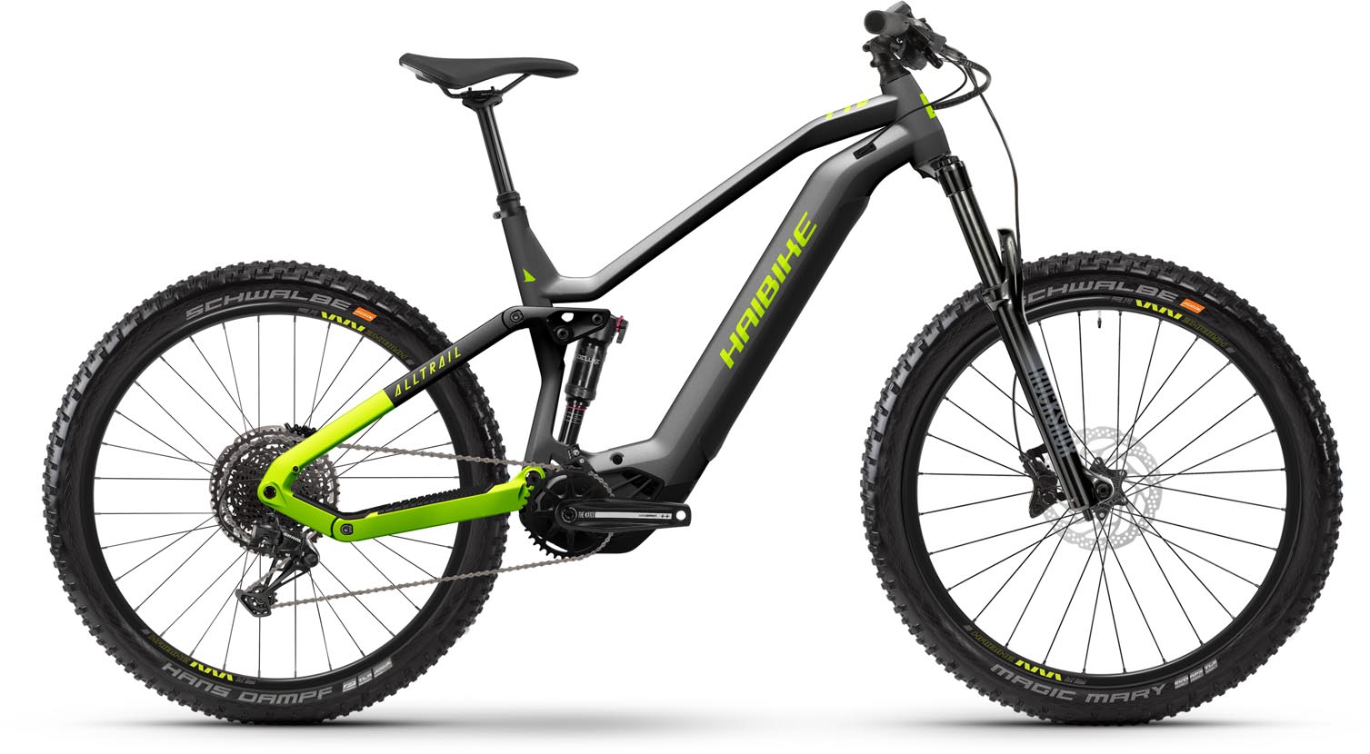 Haibike AllTrail 9 titan / lime / black matt 2024 - Sähköpyörä Täysjousitetut Maastopyörä