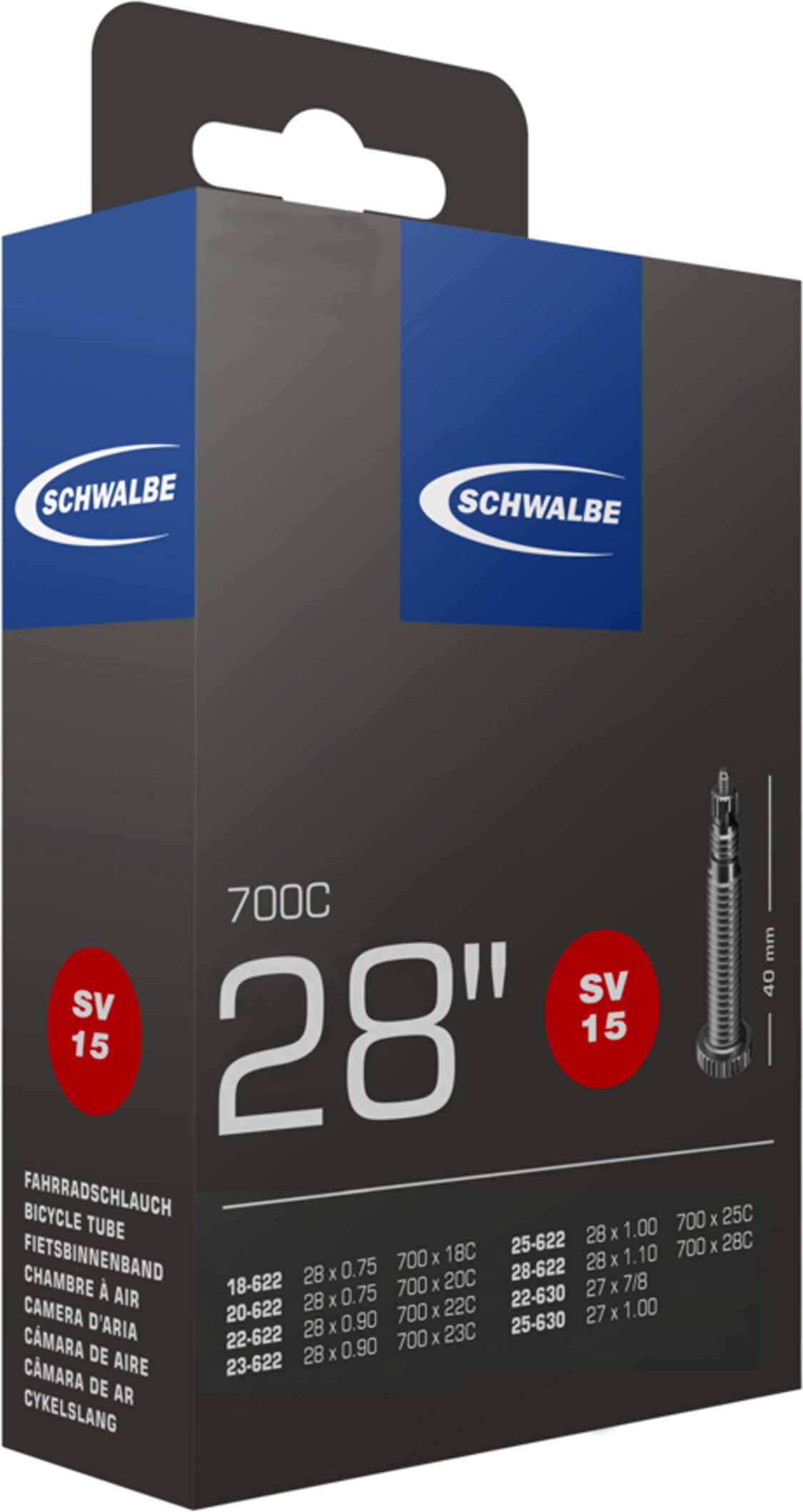Schwalbe Putki nro 15 SV 28" 40 mm18/28-622/630