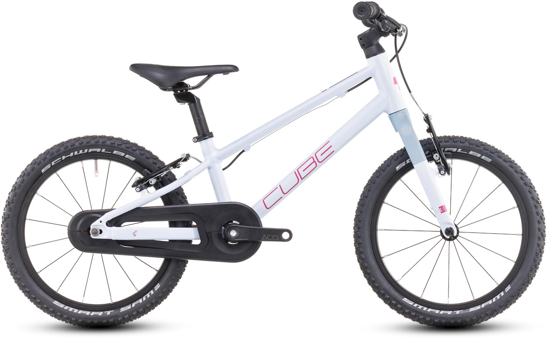 Cube Numove 160 flashwhite n pink 2025 - Lasten Pyörä 16 tuumaa