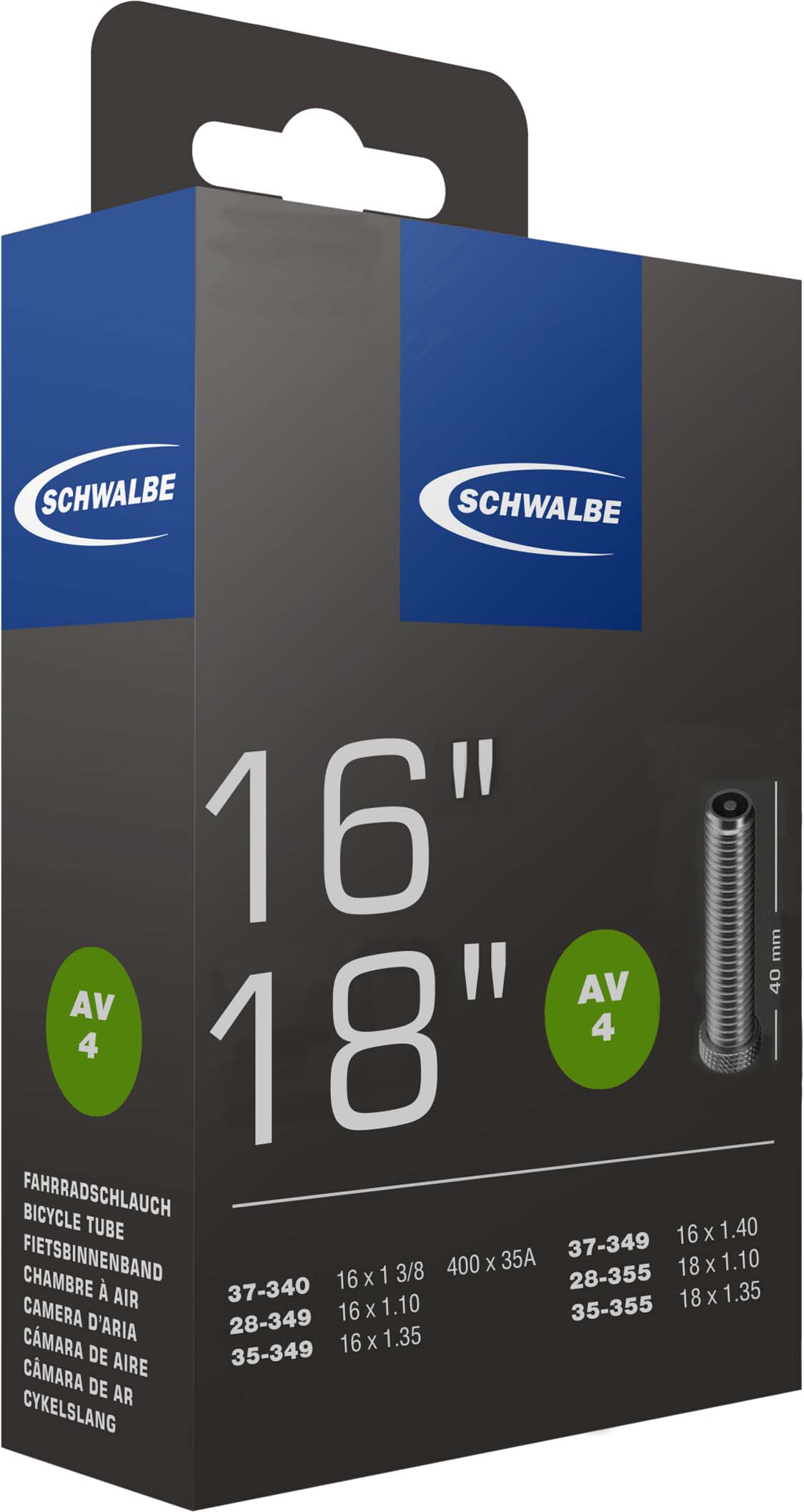 Schwalbe Putki AV No. 4 16"/18"