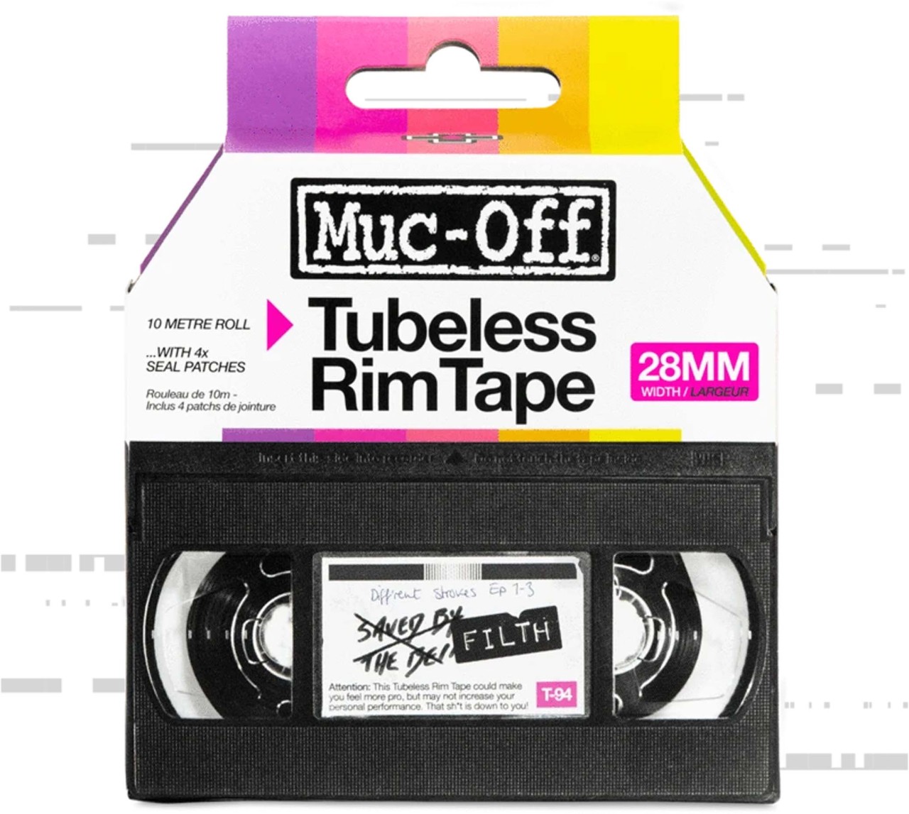 Muc-Off Rim Tape 10 m rulla vaaleanpunainen 28