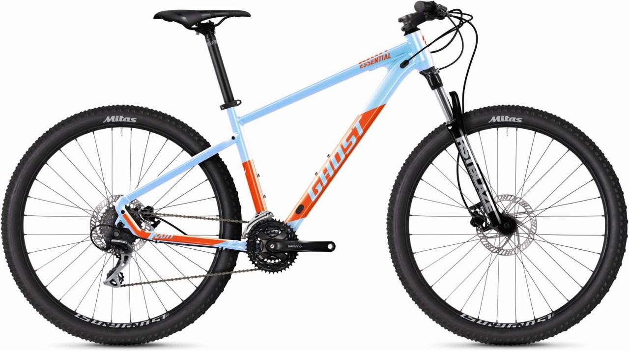 Ghost Kato Essential 27.5 AL baby blue pearl / dark orange glossy 2023 - Hardtail Maastopyörä