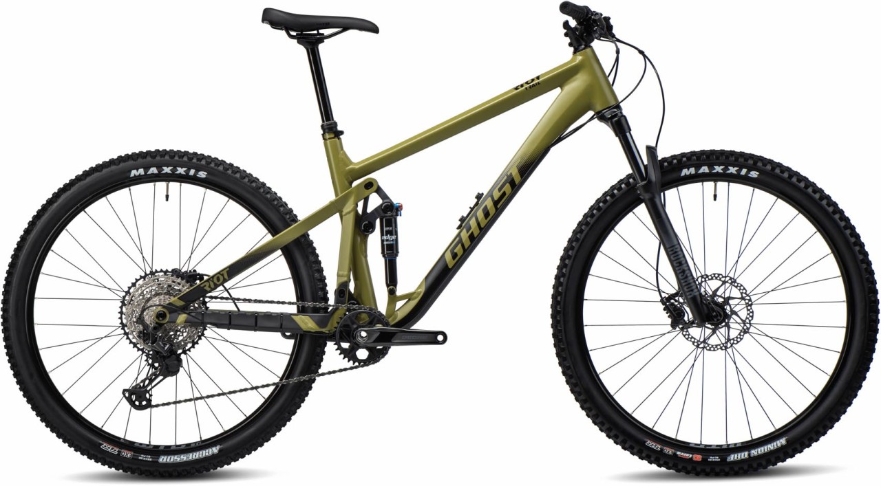 Ghost Riot Trail AL spicy team green / black matt 2022 - Täysjousitetut Maastopyörä