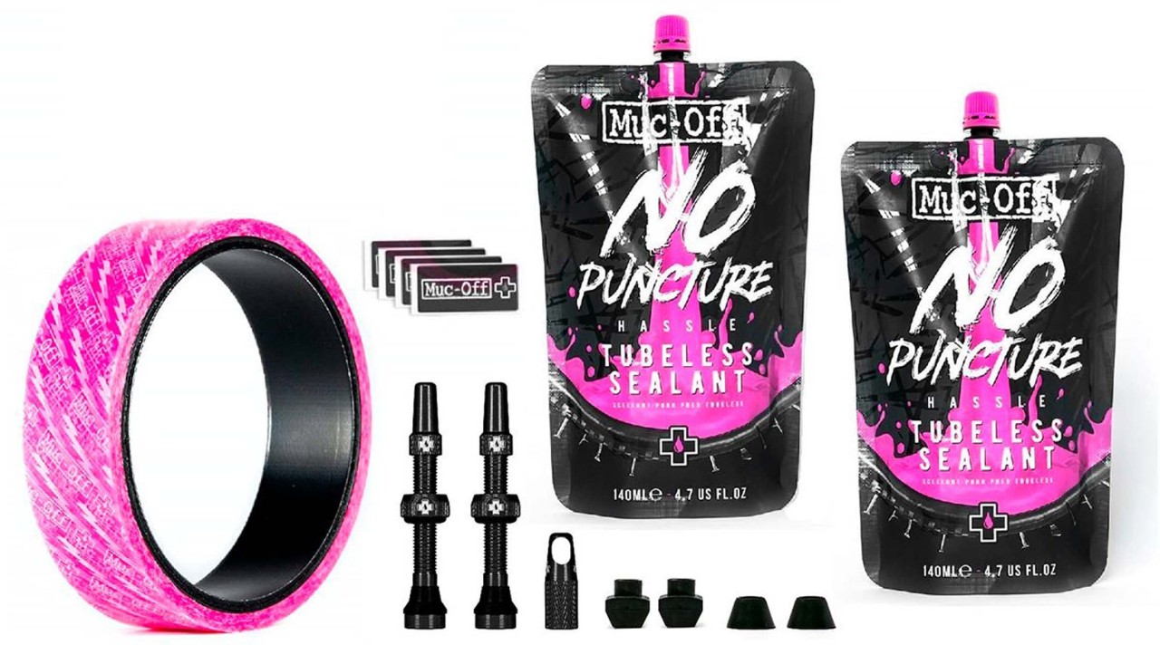 Muc-Off UltimateTubeless Kit - XC / Gravel vaaleanpunainen nos