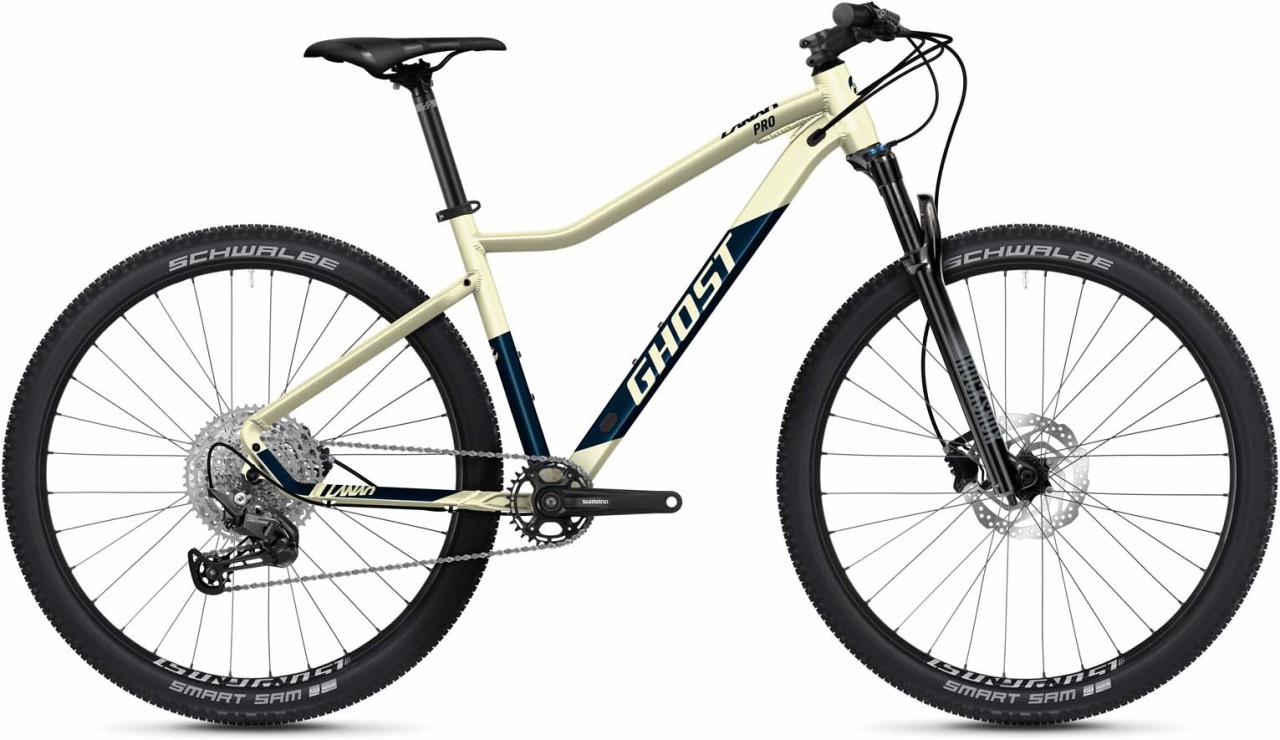 Ghost Lanao Pro 27.5 AL beige metallic / dark blue pearl matt 2023 - Hardtail Maastopyörä Naisten