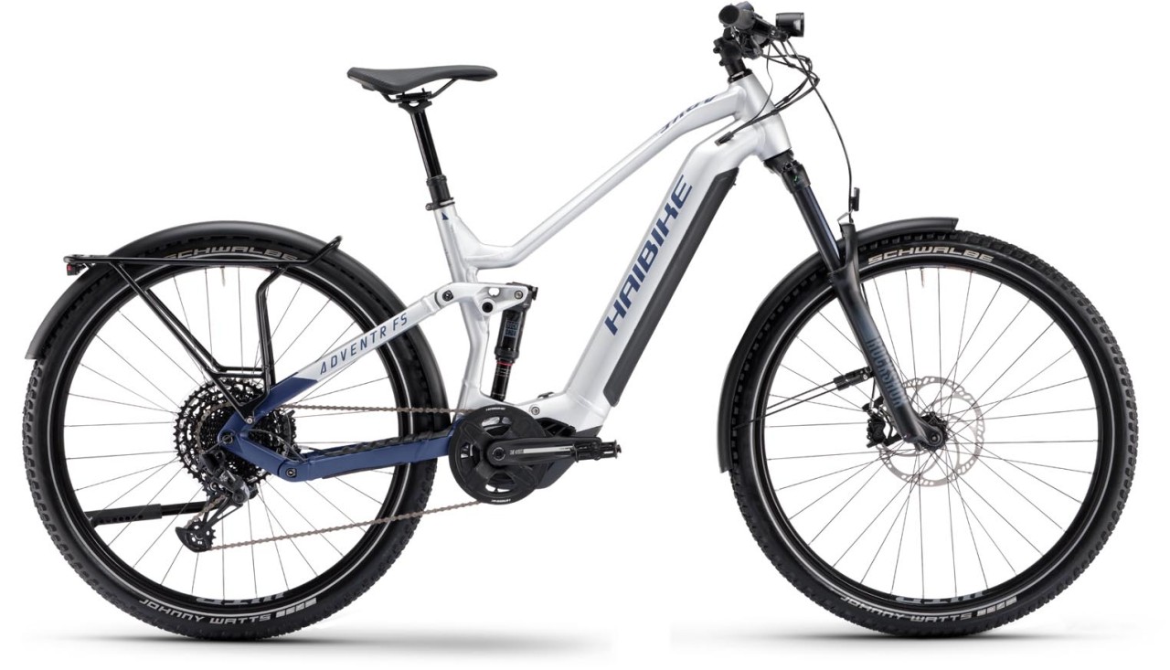 Haibike Adventr 9 silver / dark blue matt 2024 - Sähköpyörä Täysjousitetut Maastopyörä Trekking Pyörä