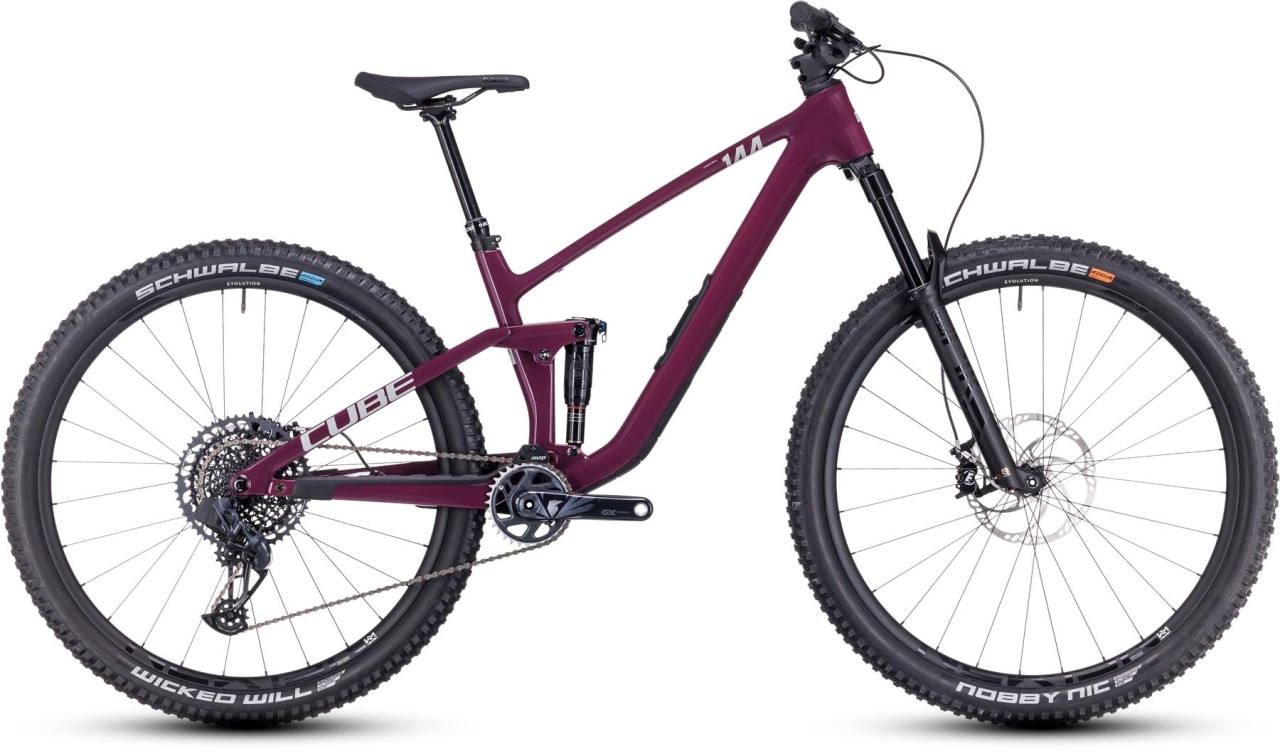 Cube Stereo ONE44 C:68X SLX wine n grey 2024 - Fully Mountainbike