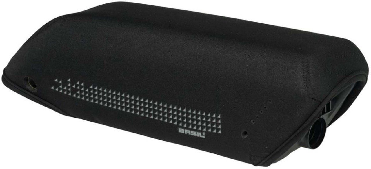 Basil Downtube Battery Cover - runkosuojus Bosch - black lime (musta kalkki)