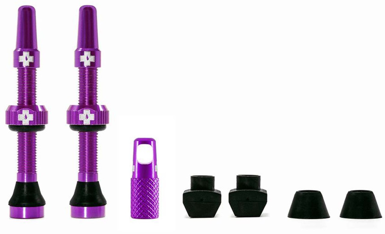 Muc-Off Tubeless Valve Kit Universal for MTB & Road violetti 60