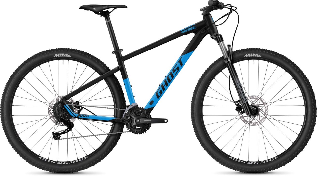 Ghost Kato Universal 29 AL black / bright blue glossy 2023 - Hardtail Maastopyörä