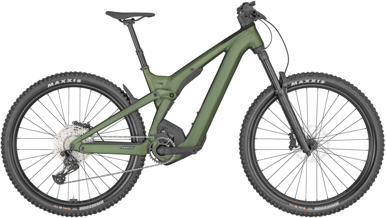 Scott Patron eRIDE 930 Ivy Metal Green 2023 - Sähköpyörä Täysjousitetut Maastopyörä