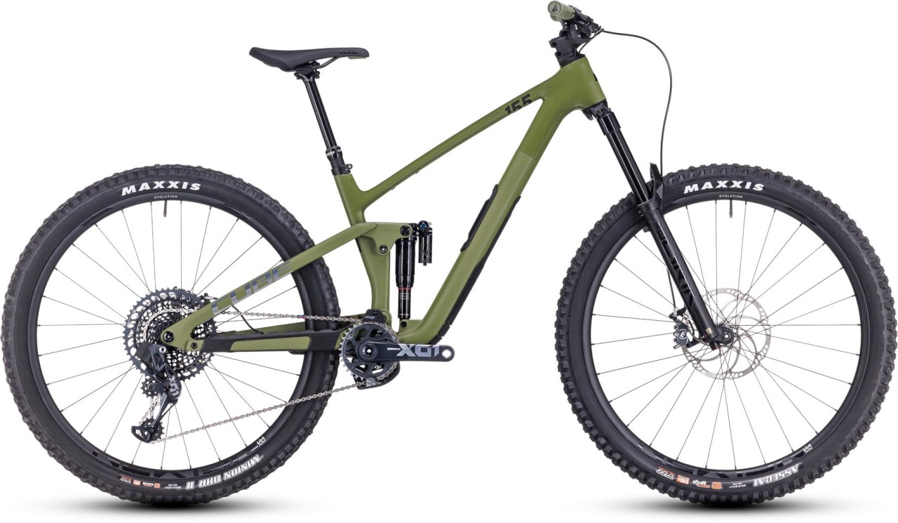 Cube Stereo ONE55 C:62 TM 29 olive n chrome 2024 - Fully Mountainbike