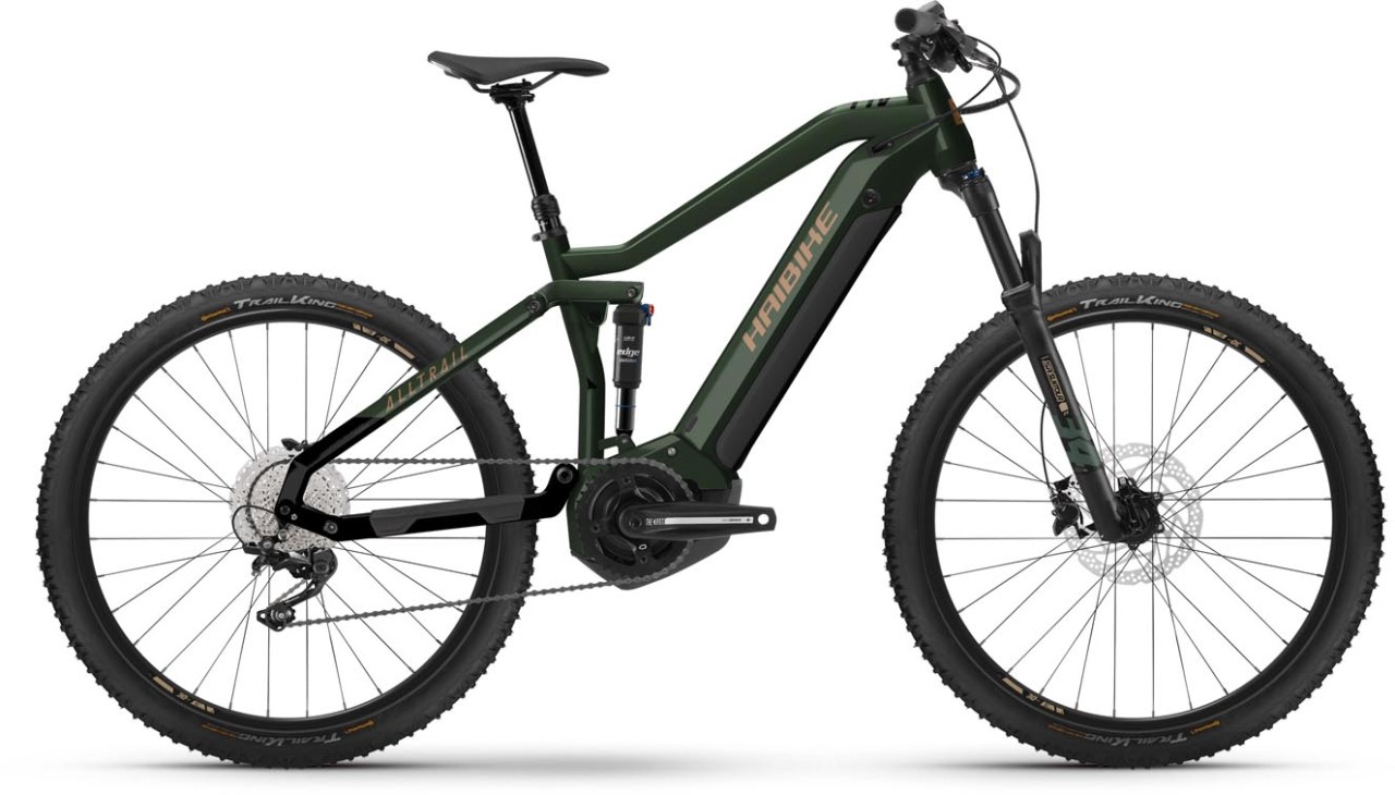 Haibike ALLTRAIL 4 29 Matte Green Metal / Gld Blk 2023 - Sähköpyörä Täysjousitetut Maastopyörä