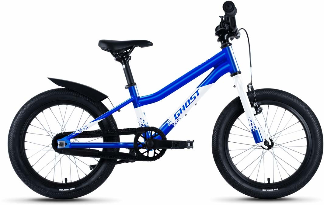 Ghost Powerkid 16 candy blue / pearl white glossy 2023 - Lasten Pyörä 16 tuumaa