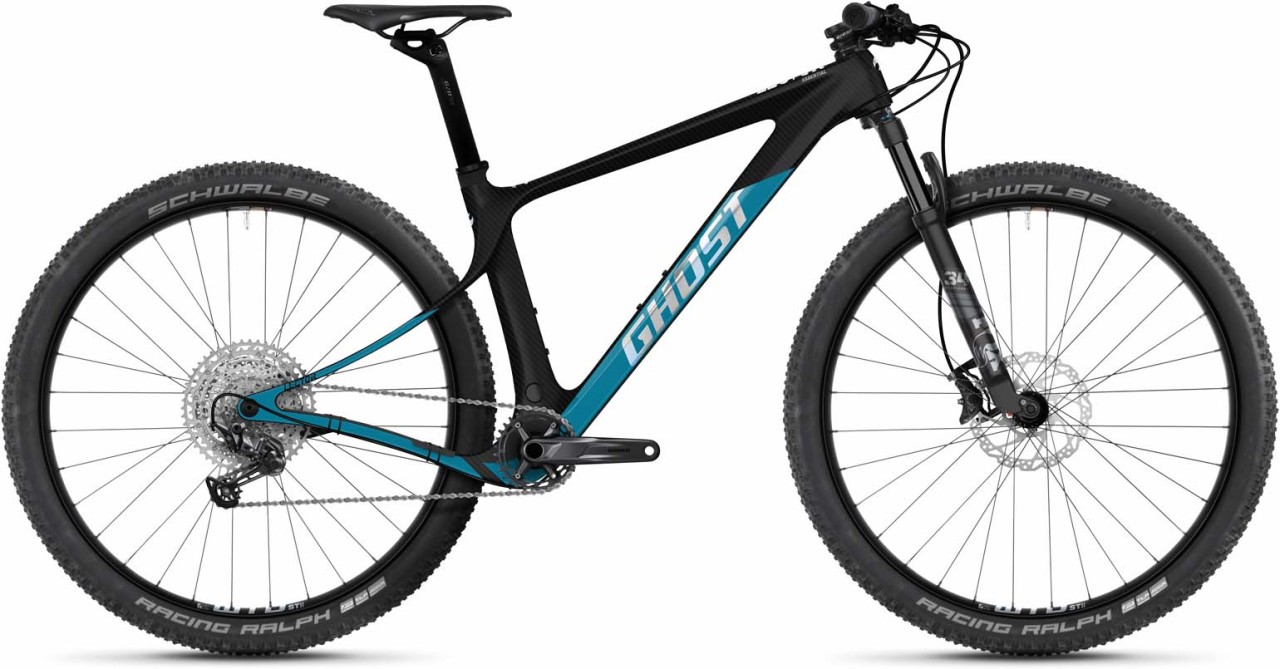 Ghost Lector SF LC Essential raw carbon / blue matt / glossy 2023 - Hardtail Maastopyörä