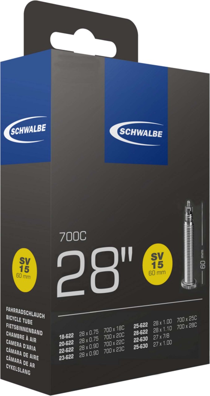 Schwalbe Putki SV 15 pitkä, 28x3/4-1 1/8" 18/28-622/630 SV60mm 18/28-622/630 SV60mm