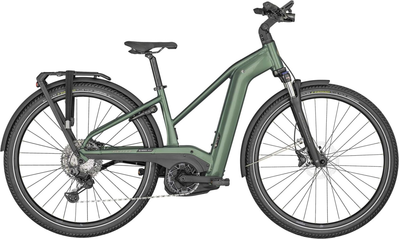 Scott Sub Sport eRIDE 10 Lady Malachite Green 2023 - Sähköpyörä Trekking Pyörä Naiset