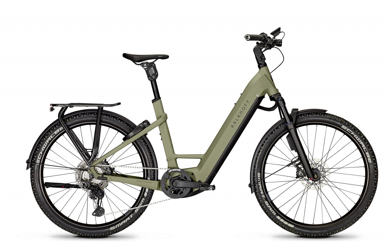 Kalkhoff Entice 7.B Advance+ ABS urbangreen matt 2023 - Sähköpyörä Hardtail Maastopyörä Matala pääsy